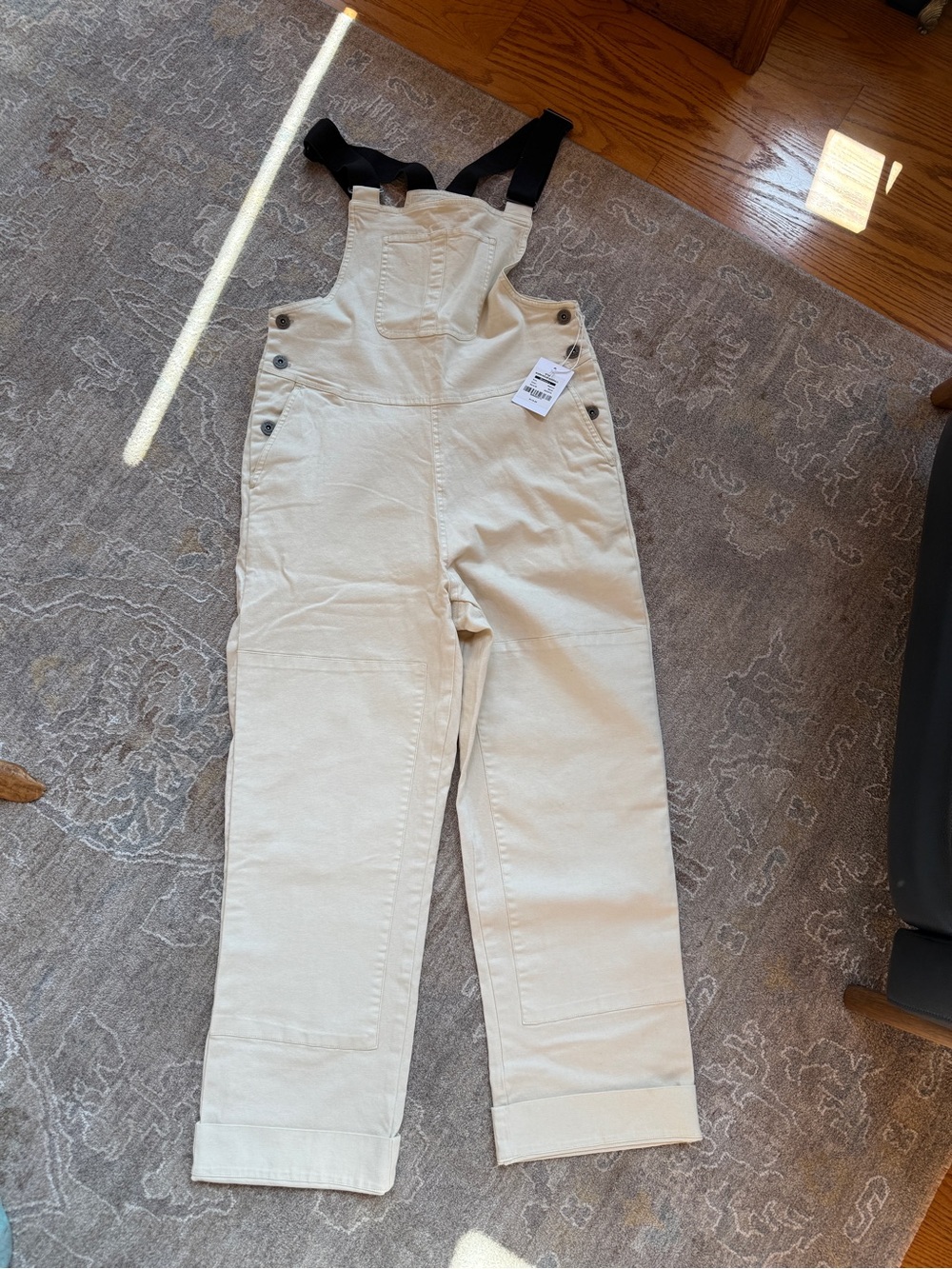 Canvas Cream boho Utility overalls
